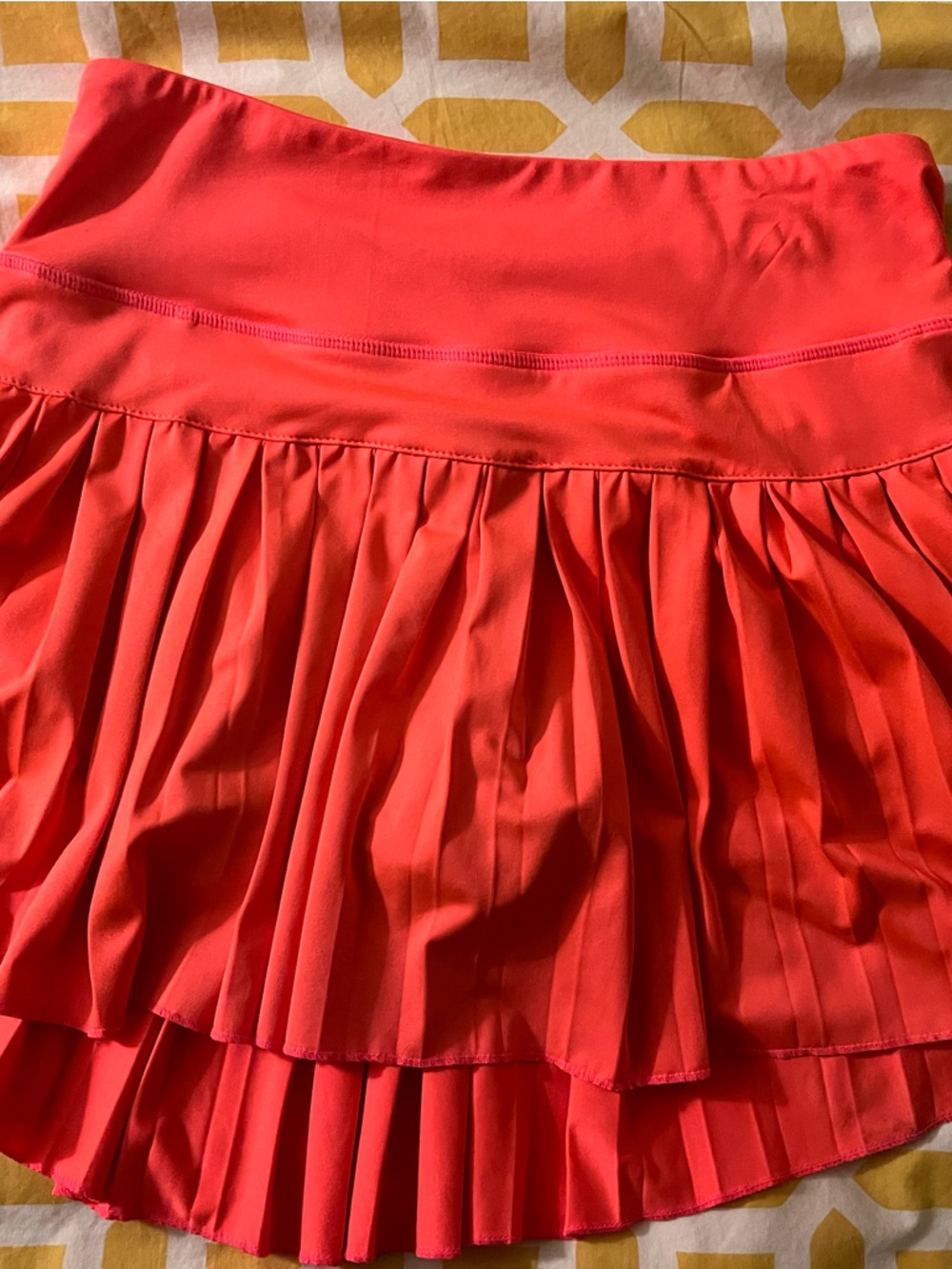 Gianni Bini Coral Red Pleated Mini Skirt/Tenis skirt